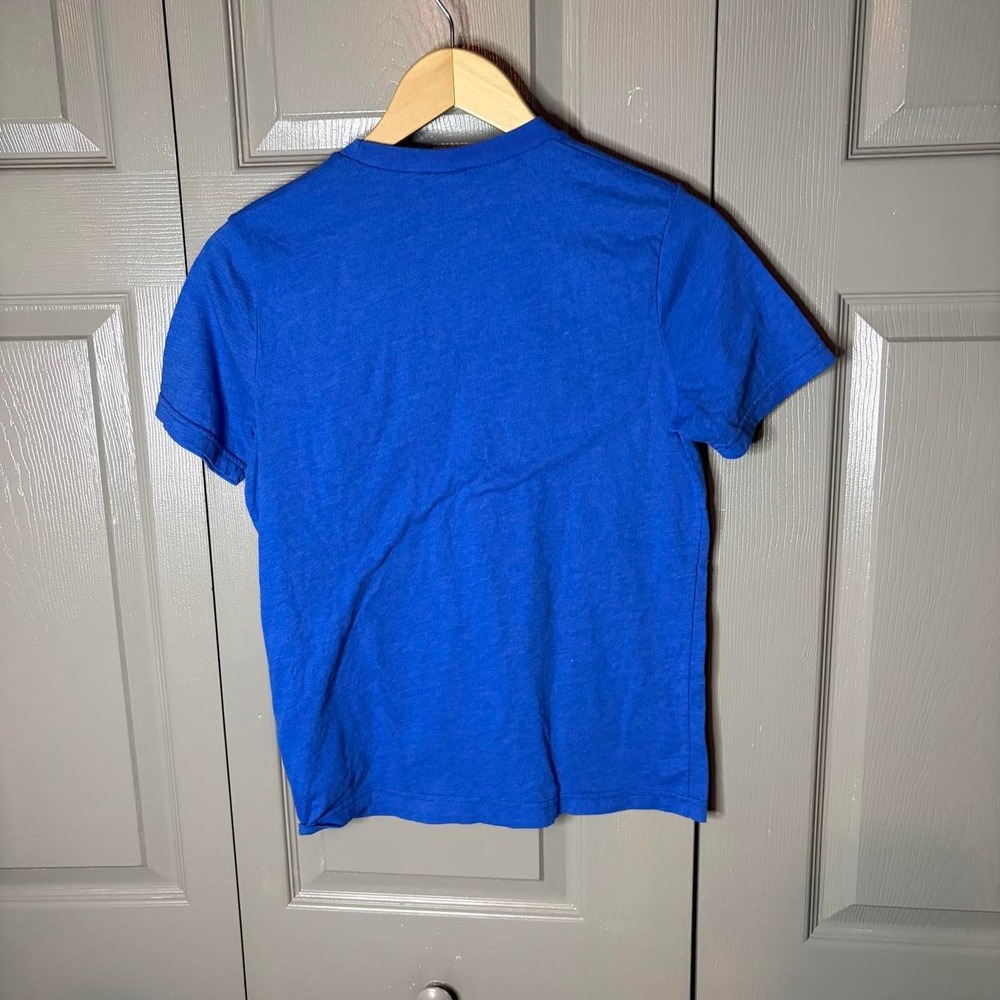 Abercrombie & Fitch Blue Y2K Graphic Tee Shirt Youth XL Fits Womens Small - Picture 3 of 4